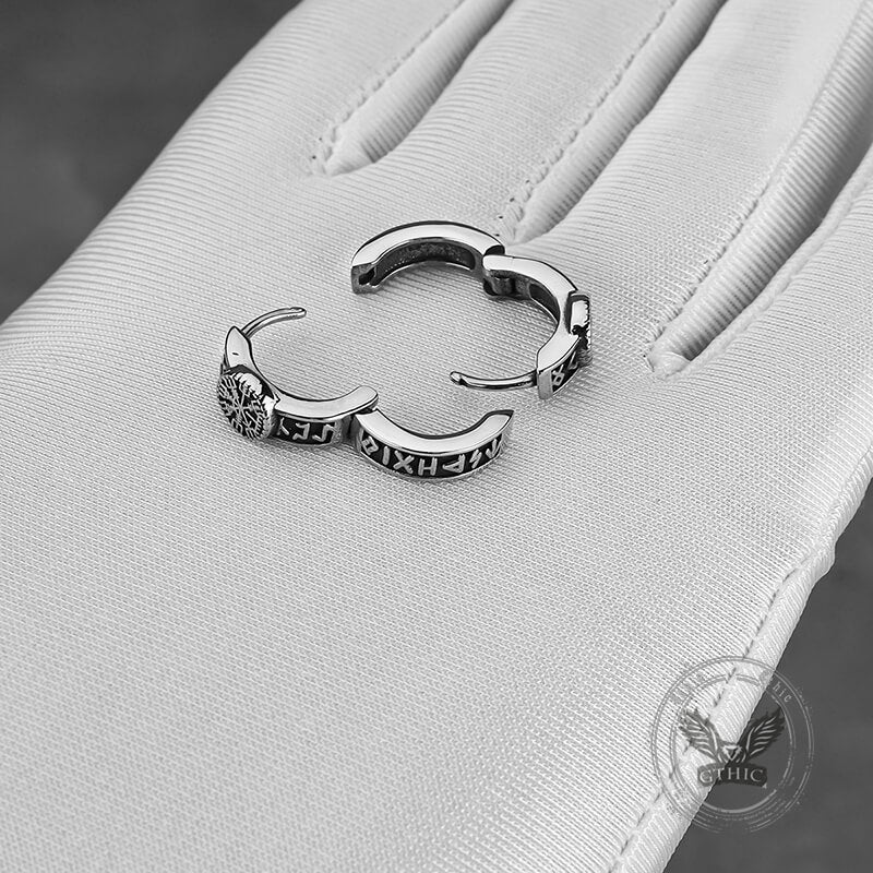 18043-vintage-compass-rune-stainless-steel-hoop-earrings-6.jpg Vintage Compass Rune Stainless Steel Hoop Earrings
