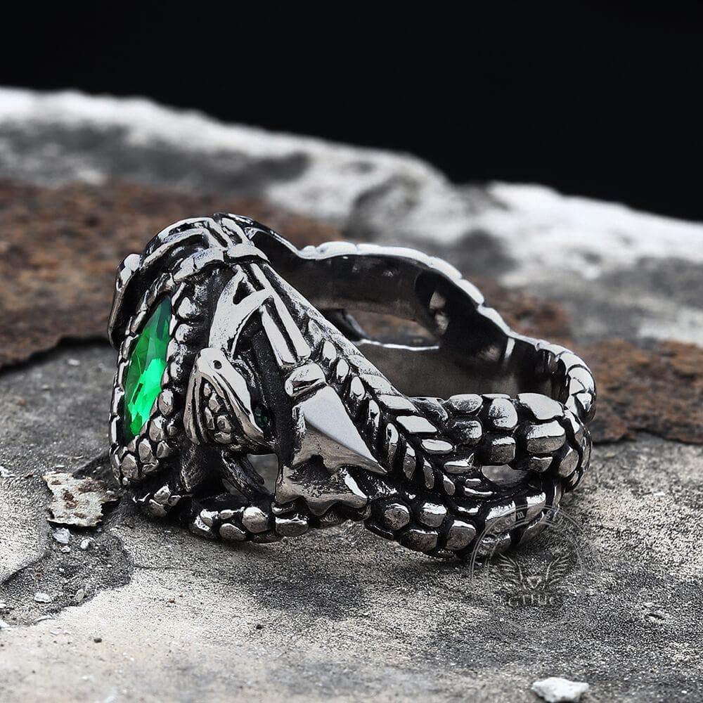 1805-power-snake-stainless-steel-beast-ring-6.jpg Power Snake Stainless Steel Beast Ring