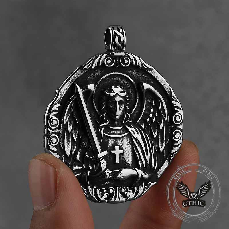 Archangel St. Michael Protects Us Stainless Steel Pendant