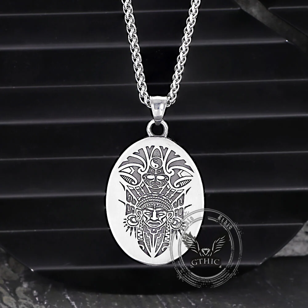 Vintage Native Indian Stainless Steel Amulet Pendant