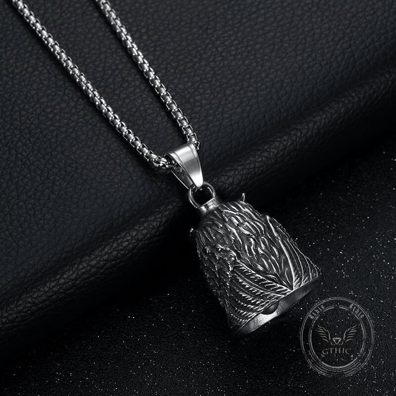 18195-punk-gem-owl-lucky-bell-stainless-steel-pendant-4.jpg Punk Gem Owl Lucky Bell Stainless Steel Pendant