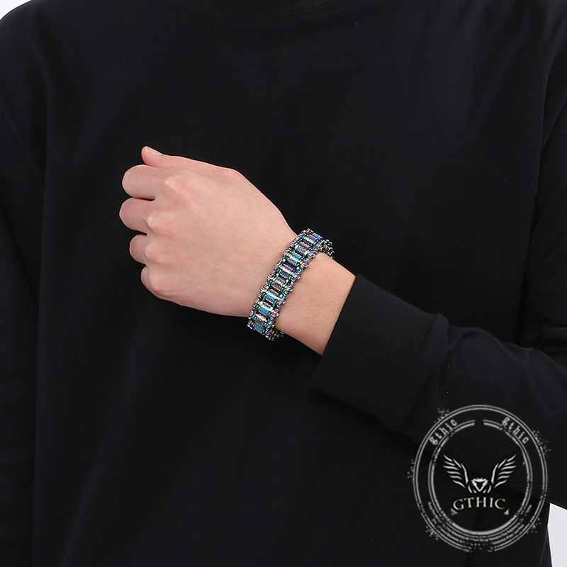 Punk Motorcycle Gear Chain Stainless Steel Bracelet