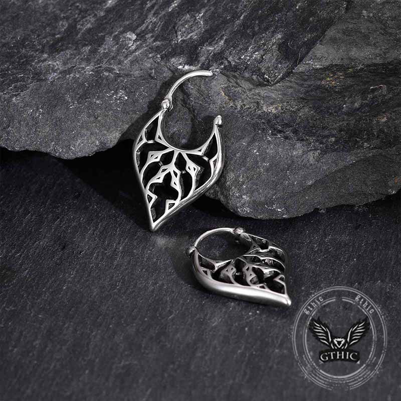 Stylish Openwork Carved Stainless Steel Earrings