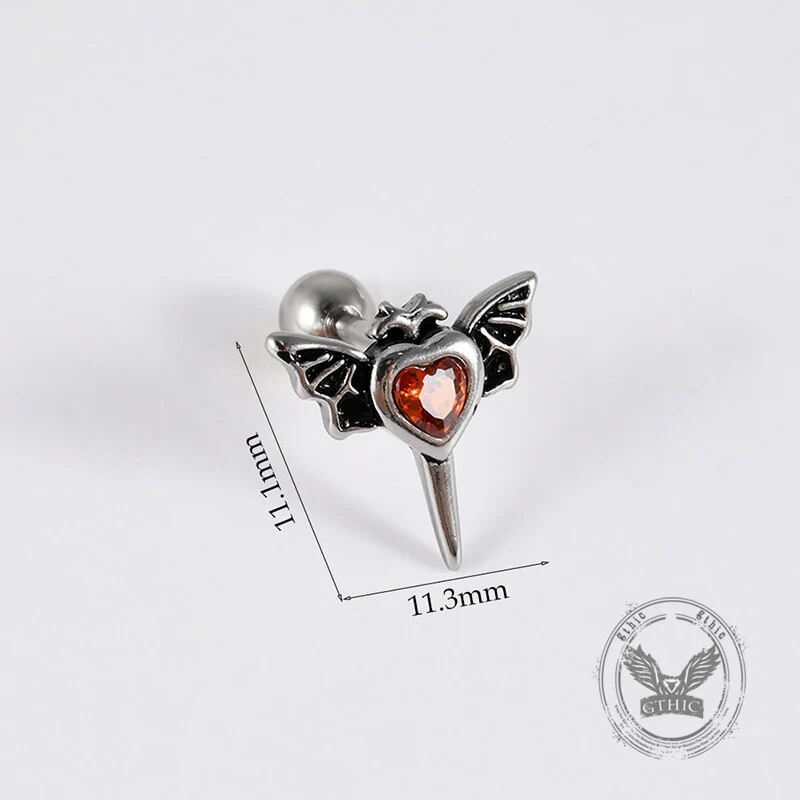 18407-gothic-red-zircon-snake-stainless-steel-animal-piercing-earrings-11.webp Gothic Red Zircon Snake Stainless Steel Animal Piercing Earrings
