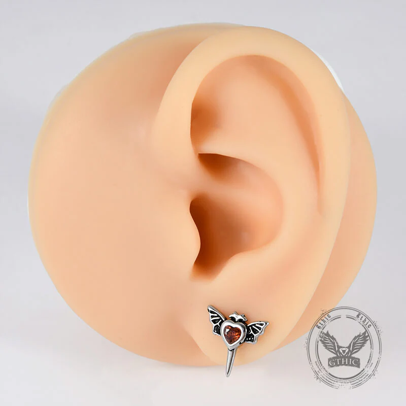 18407-gothic-red-zircon-snake-stainless-steel-animal-piercing-earrings-2.webp Gothic Red Zircon Snake Stainless Steel Animal Piercing Earrings