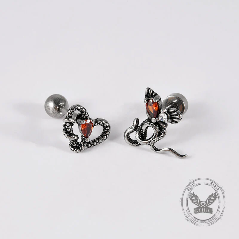 18407-gothic-red-zircon-snake-stainless-steel-animal-piercing-earrings-6.webp Gothic Red Zircon Snake Stainless Steel Animal Piercing Earrings