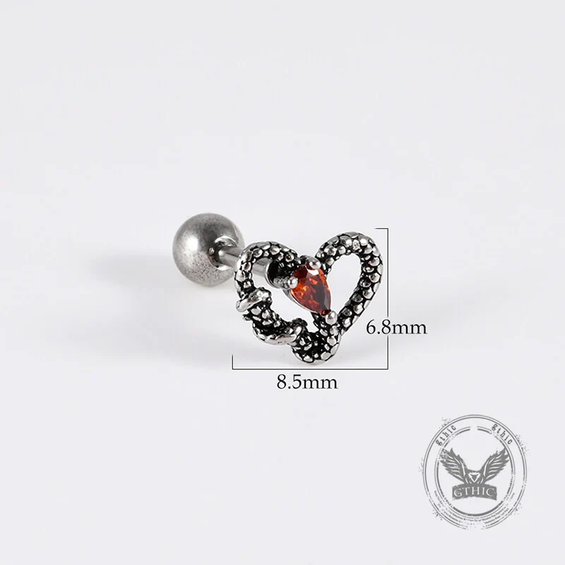 18407-gothic-red-zircon-snake-stainless-steel-animal-piercing-earrings-7.webp Gothic Red Zircon Snake Stainless Steel Animal Piercing Earrings