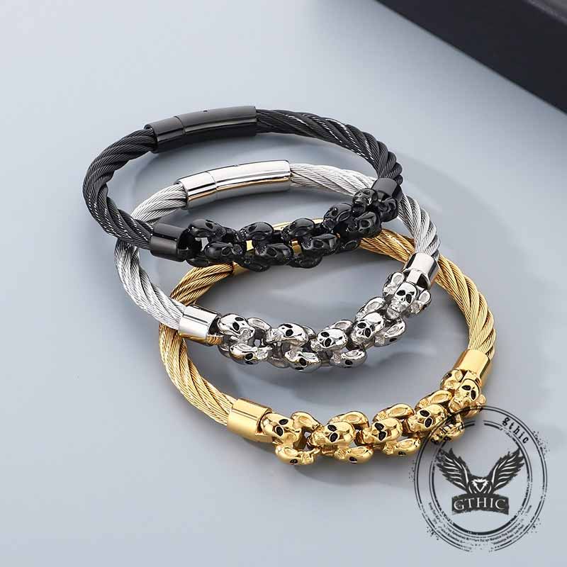 18413-punk-skull-wire-splicing-stainless-steel-bracelet-4.jpg Punk Skull Wire Splicing Stainless Steel Bracelet