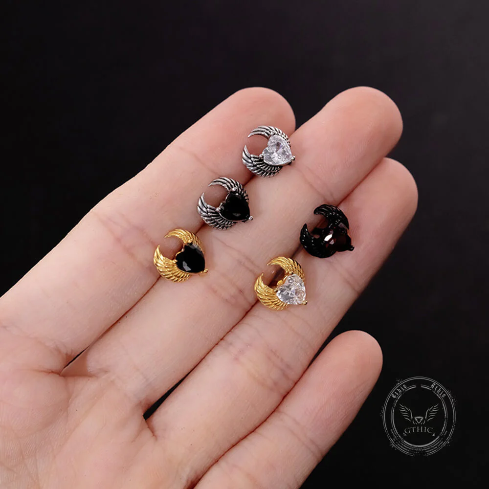 18463-punk-zircon-heart-wing-stainless-steel-stud-earrings-3.webp Punk Zircon Heart Wing Stainless Steel Stud Earrings
