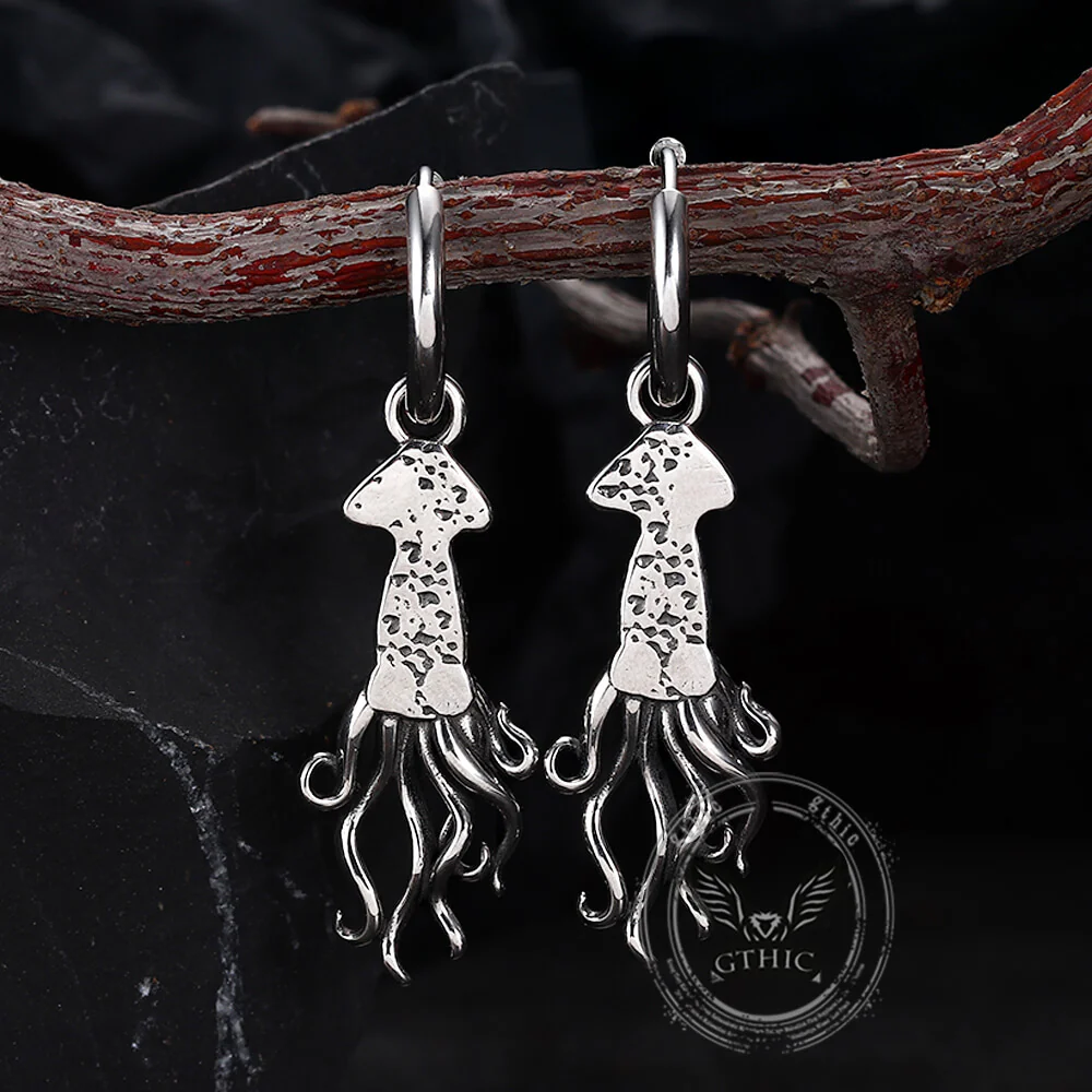 18541-punk-squid-stainless-steel-marine-hoop-earrings-5.webp Punk Squid Stainless Steel Marine Hoop Earrings