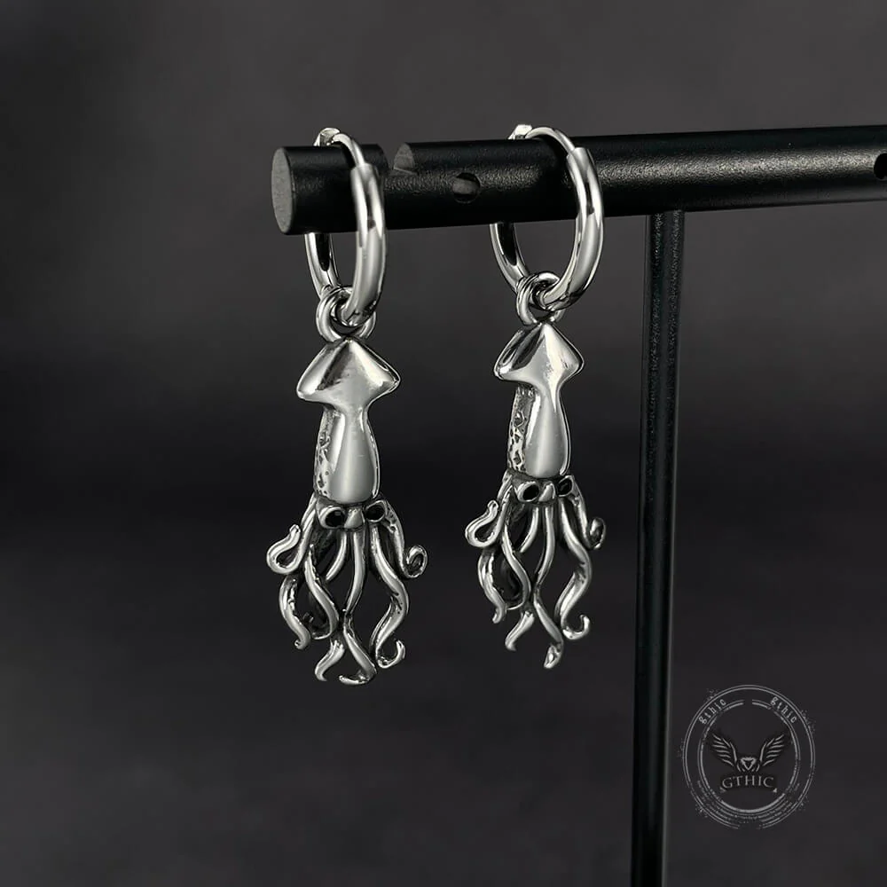 18541-punk-squid-stainless-steel-marine-hoop-earrings-6.webp Punk Squid Stainless Steel Marine Hoop Earrings