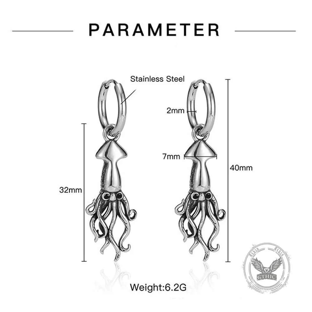 18541-punk-squid-stainless-steel-marine-hoop-earrings-7.webp Punk Squid Stainless Steel Marine Hoop Earrings