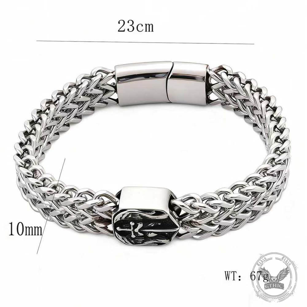 18669-punk-st.-michael-archangel-woven-leather-stainless-steel-bracelet-6.jpg Punk St. Michael Archangel Woven Leather Stainless Steel Bracelet