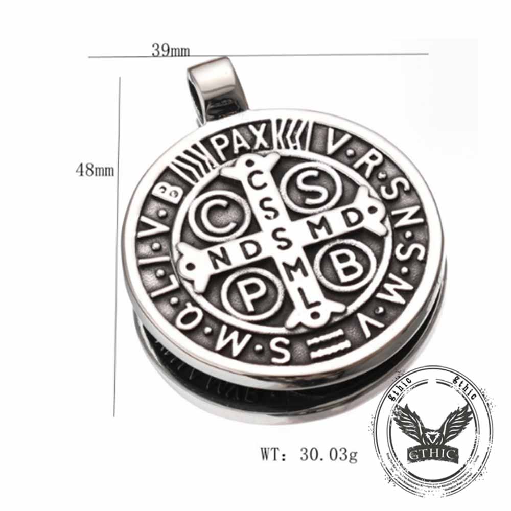 18677-vintage-st.-benedict-medal-stainless-steel-pendant-10.jpg Vintage St. Benedict Medal Stainless Steel Pendant