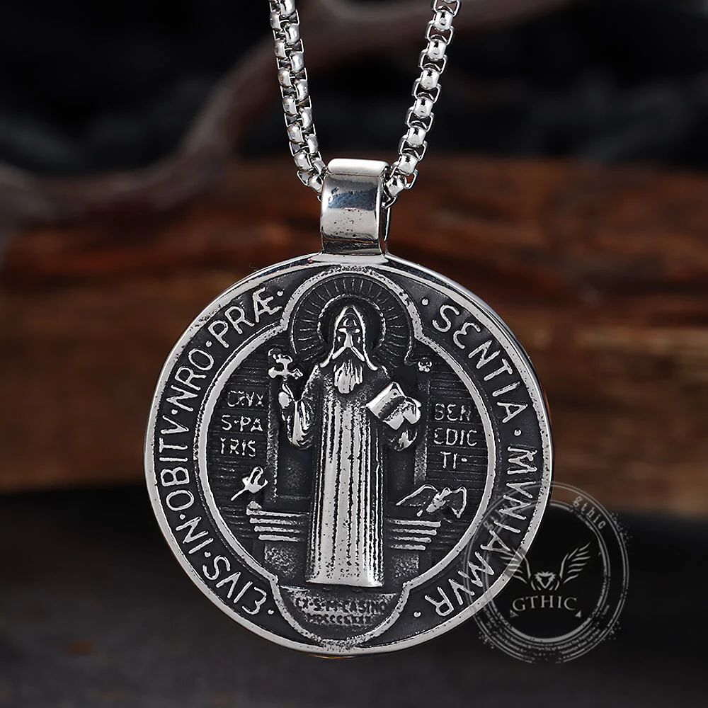 18677-vintage-st.-benedict-medal-stainless-steel-pendant-5.webp Vintage St. Benedict Medal Stainless Steel Pendant