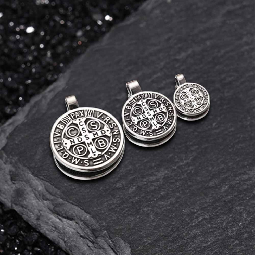 18678-small-pendant-only-small-pendant-only-variation-1.jpg Vintage St. Benedict Medal Stainless Steel Pendant