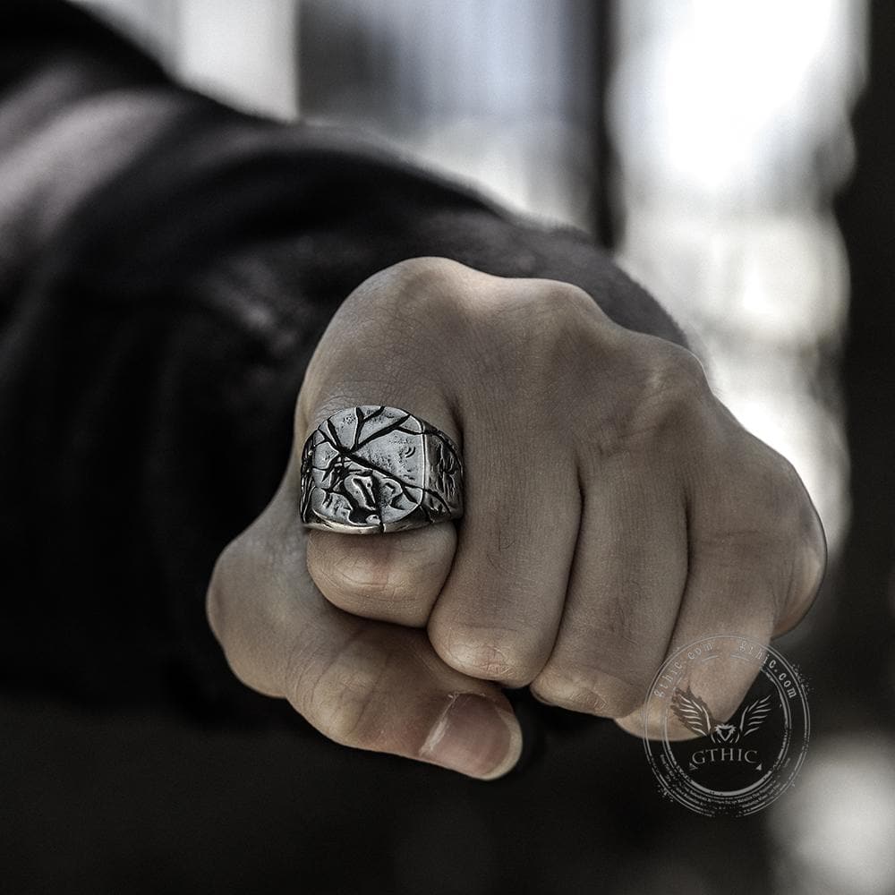 1871-cracked-stone-texture-stainless-steel-ring-2.jpg Cracked Stone Texture Stainless Steel Ring