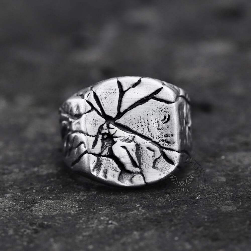 1871-cracked-stone-texture-stainless-steel-ring-4.jpg Cracked Stone Texture Stainless Steel Ring