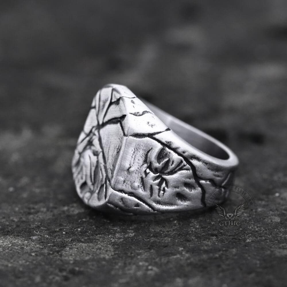 1871-cracked-stone-texture-stainless-steel-ring-5.jpg Cracked Stone Texture Stainless Steel Ring