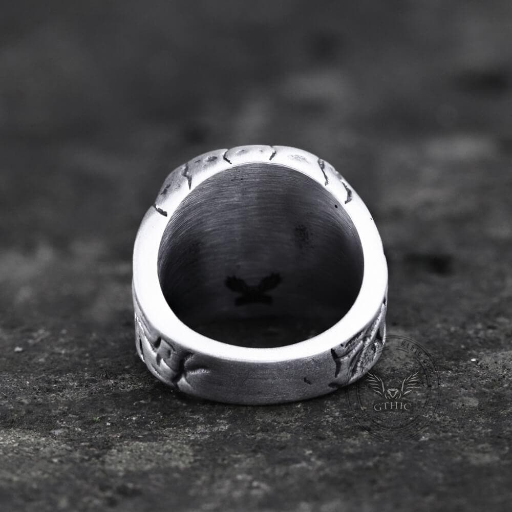 1871-cracked-stone-texture-stainless-steel-ring-6.jpg Cracked Stone Texture Stainless Steel Ring