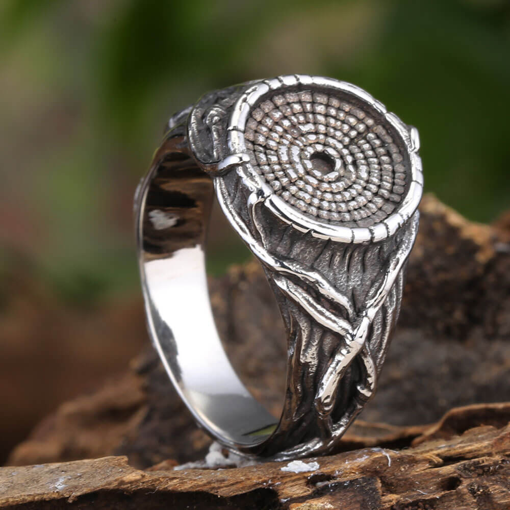 18760-vintage-textured-tree-stump-stainless-steel-ring-1.jpg Vintage Textured Tree Stump Stainless Steel Ring