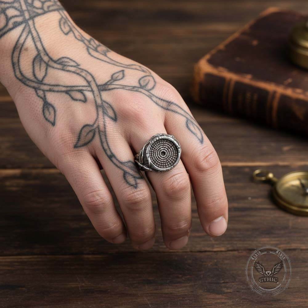 18760-vintage-textured-tree-stump-stainless-steel-ring-2.jpg Vintage Textured Tree Stump Stainless Steel Ring