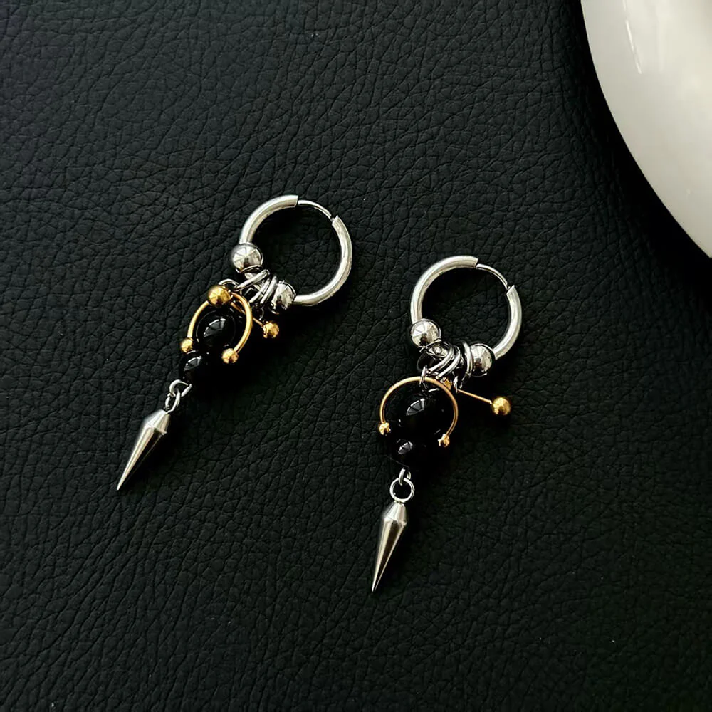 18945-punk-studded-cone-double-ring-stainless-steel-earrings-2.webp Punk Studded Cone Double Ring Stainless Steel Earrings