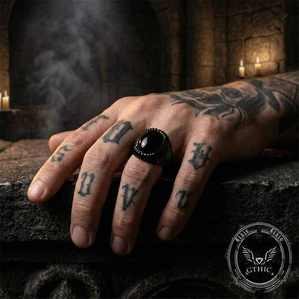 18985-punk-black-gemstone-stainless-steel-biker-ring-2.jpg Punk Black Gemstone Stainless Steel Biker Ring