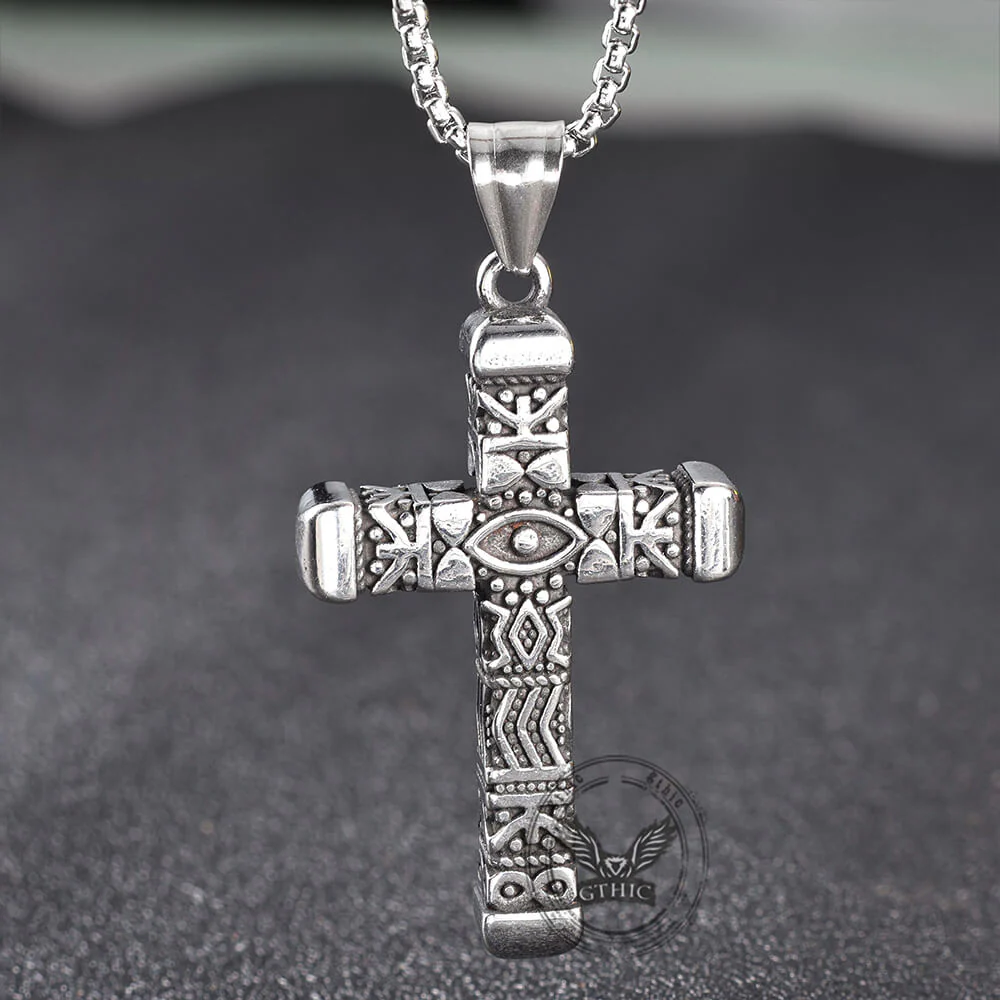 19033-vintage-all-seeing-eye-stainless-steel-cross-pendant-10.webp Vintage All-Seeing Eye Stainless Steel Cross Pendant