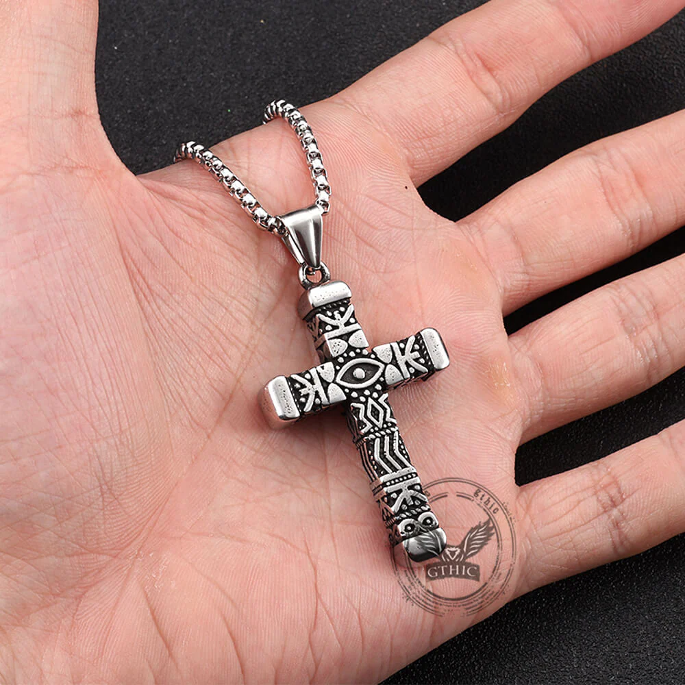 19033-vintage-all-seeing-eye-stainless-steel-cross-pendant-4.webp Vintage All-Seeing Eye Stainless Steel Cross Pendant
