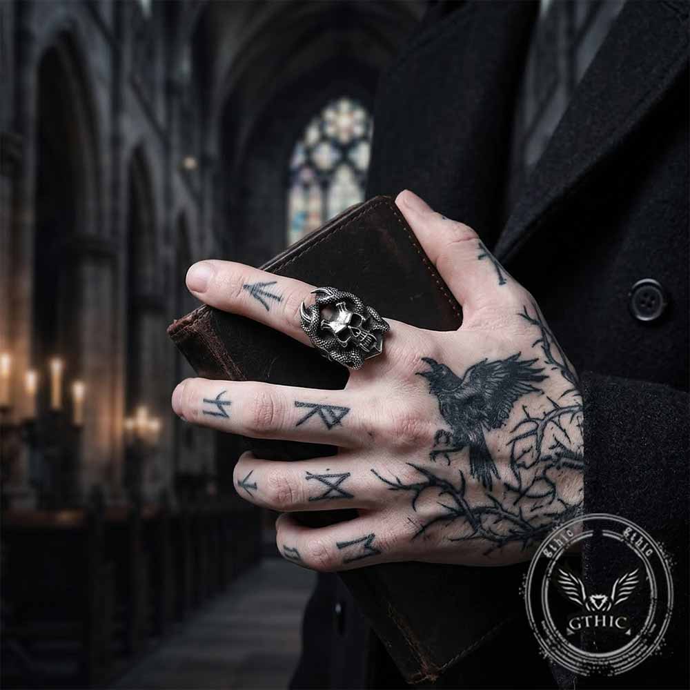 19247-gothic-snake-wrapped-horn-skull-stainless-steel-ring-2.jpg Gothic Snake Wrapped Horn Skull Stainless Steel Ring