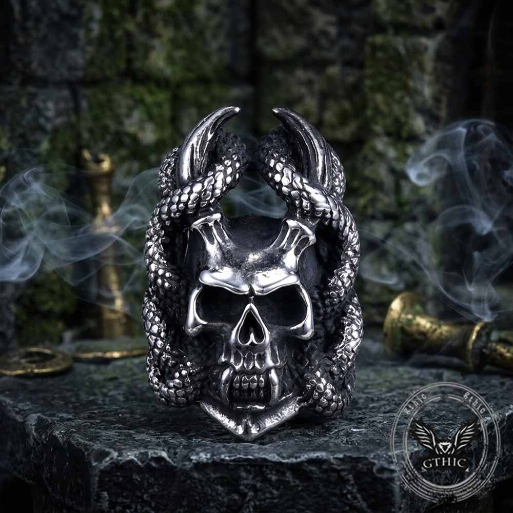 19247-gothic-snake-wrapped-horn-skull-stainless-steel-ring-3.jpg Gothic Snake Wrapped Horn Skull Stainless Steel Ring