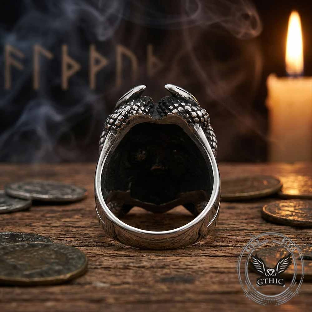 19247-gothic-snake-wrapped-horn-skull-stainless-steel-ring-6.jpg Gothic Snake Wrapped Horn Skull Stainless Steel Ring