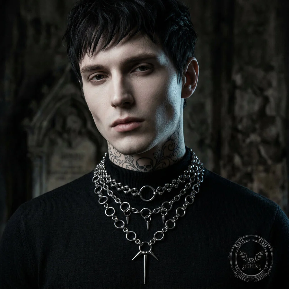 19257-hip-hop-punk-spiked-multi-layered-stainless-steel-necklace-1.webp Hip-Hop Punk Spiked Multi-Layered Stainless Steel Necklace