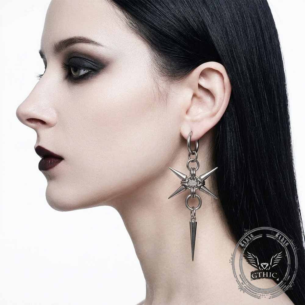 Punk Spiked Hip Hop Stainless Steel Earrings