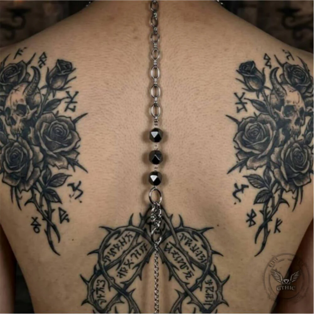 19275-multi-layered-studded-punk-stainless-steel-clavicle-necklace-3.webp Multi-Layered Studded Punk Stainless Steel Clavicle Necklace