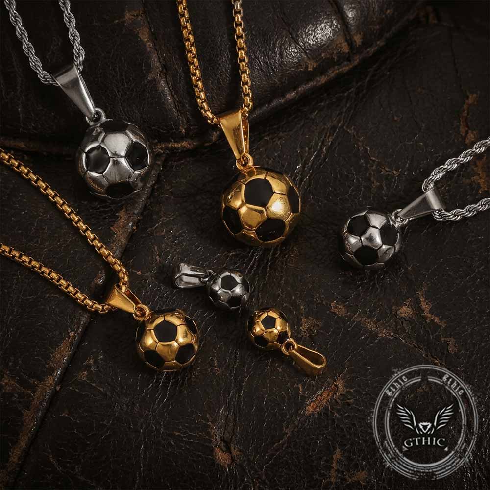 Fashion Sports Soccer Stainless Steel Pendant