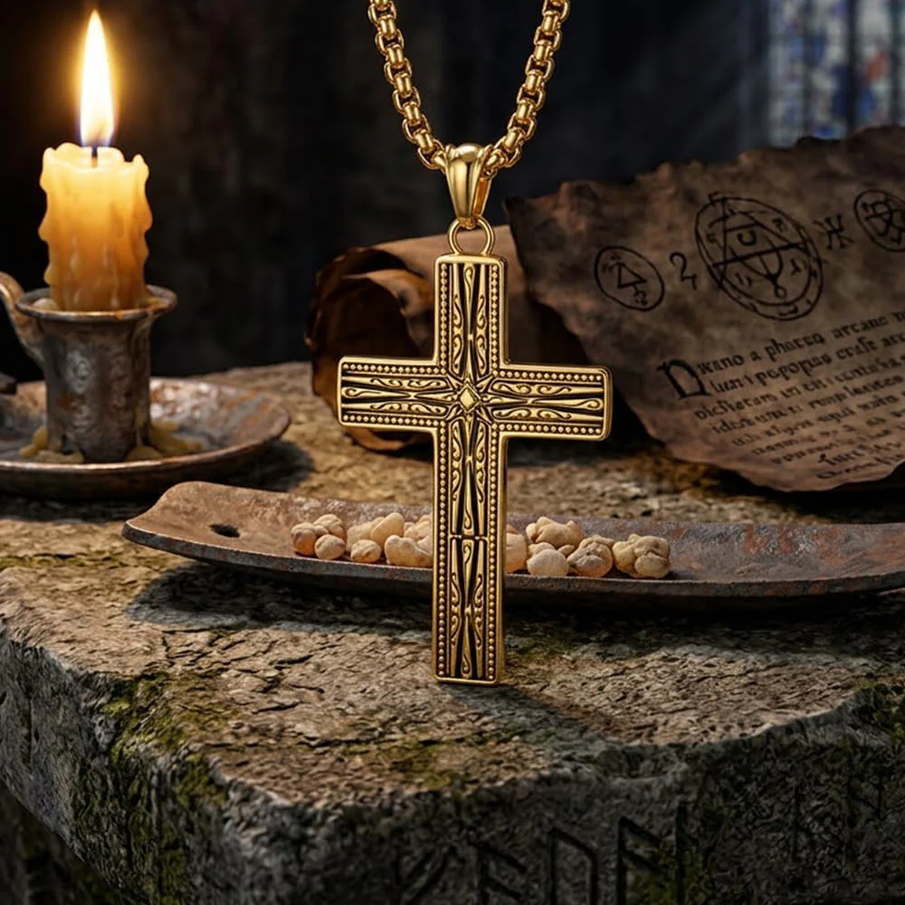 Punk Cross Stainless Steel Gothic Pendant