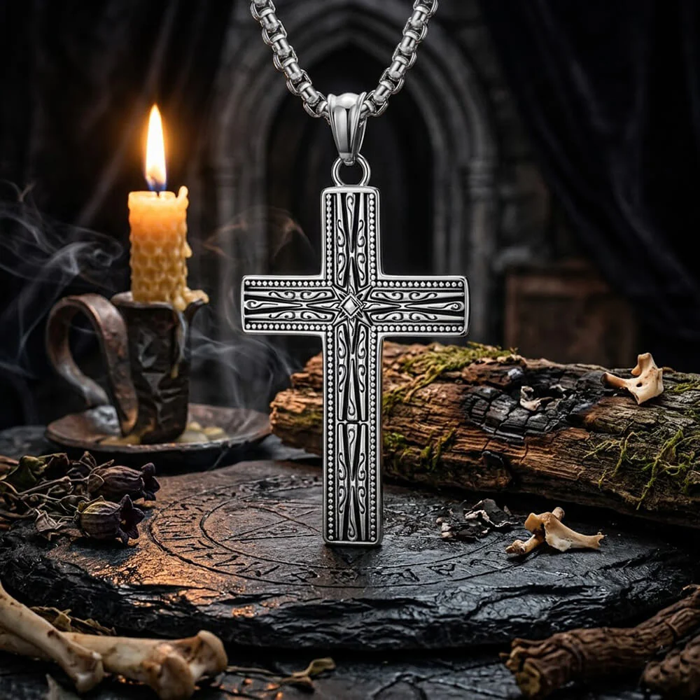 Punk Cross Stainless Steel Gothic Pendant