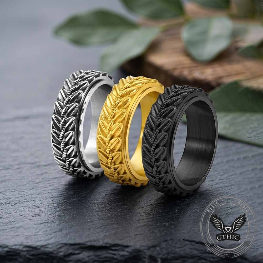 19673-vintage-wheat-ear-stainless-steel-spinner-ring-1.jpg Vintage Wheat Ear Stainless Steel Spinner Ring