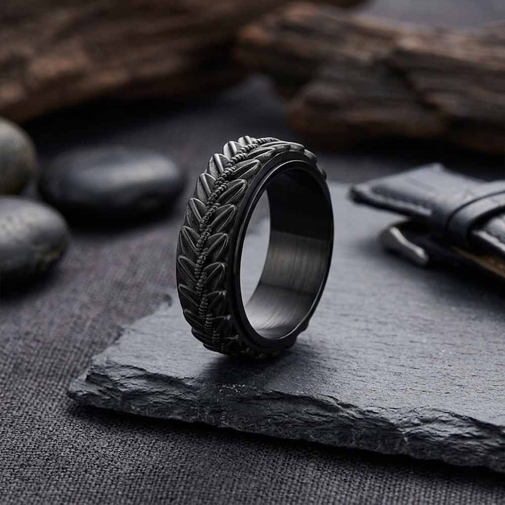19673-vintage-wheat-ear-stainless-steel-spinner-ring-5.jpg Vintage Wheat Ear Stainless Steel Spinner Ring