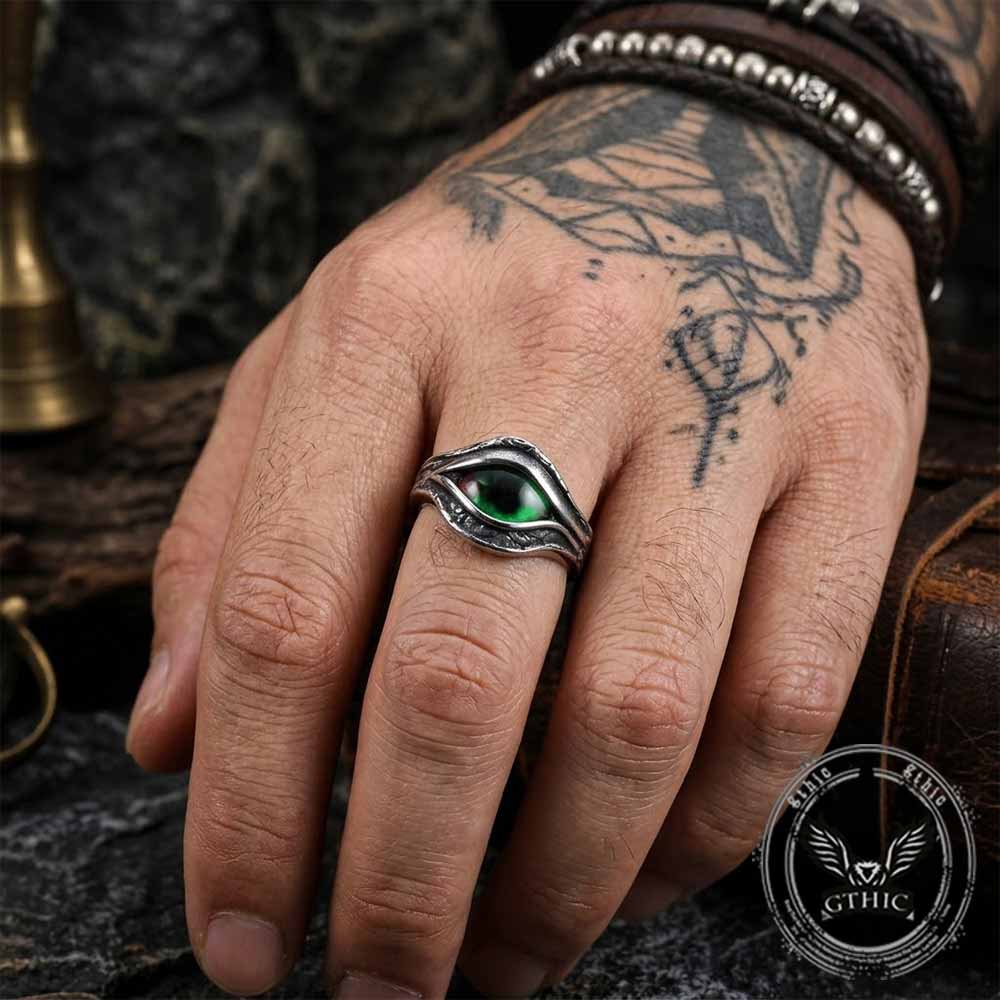 Vintage Devil Eye Stainless Steel Ring