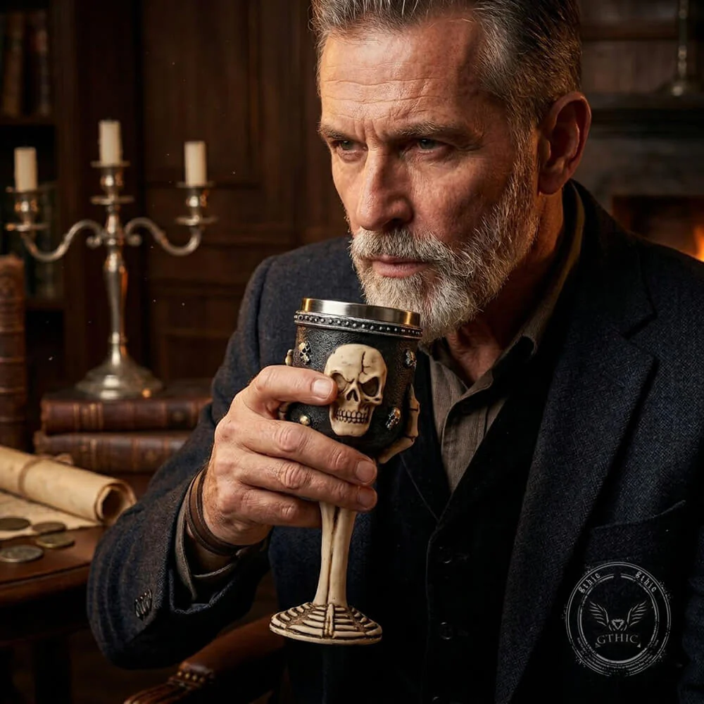 Gothic Skull Claw Large-Capacity Stainless Steel Goblet