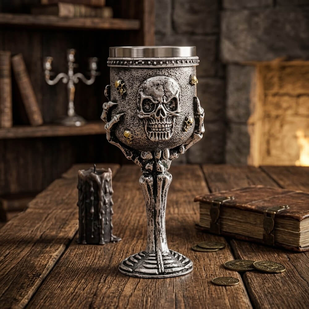 Gothic Skull Claw Large-Capacity Stainless Steel Goblet