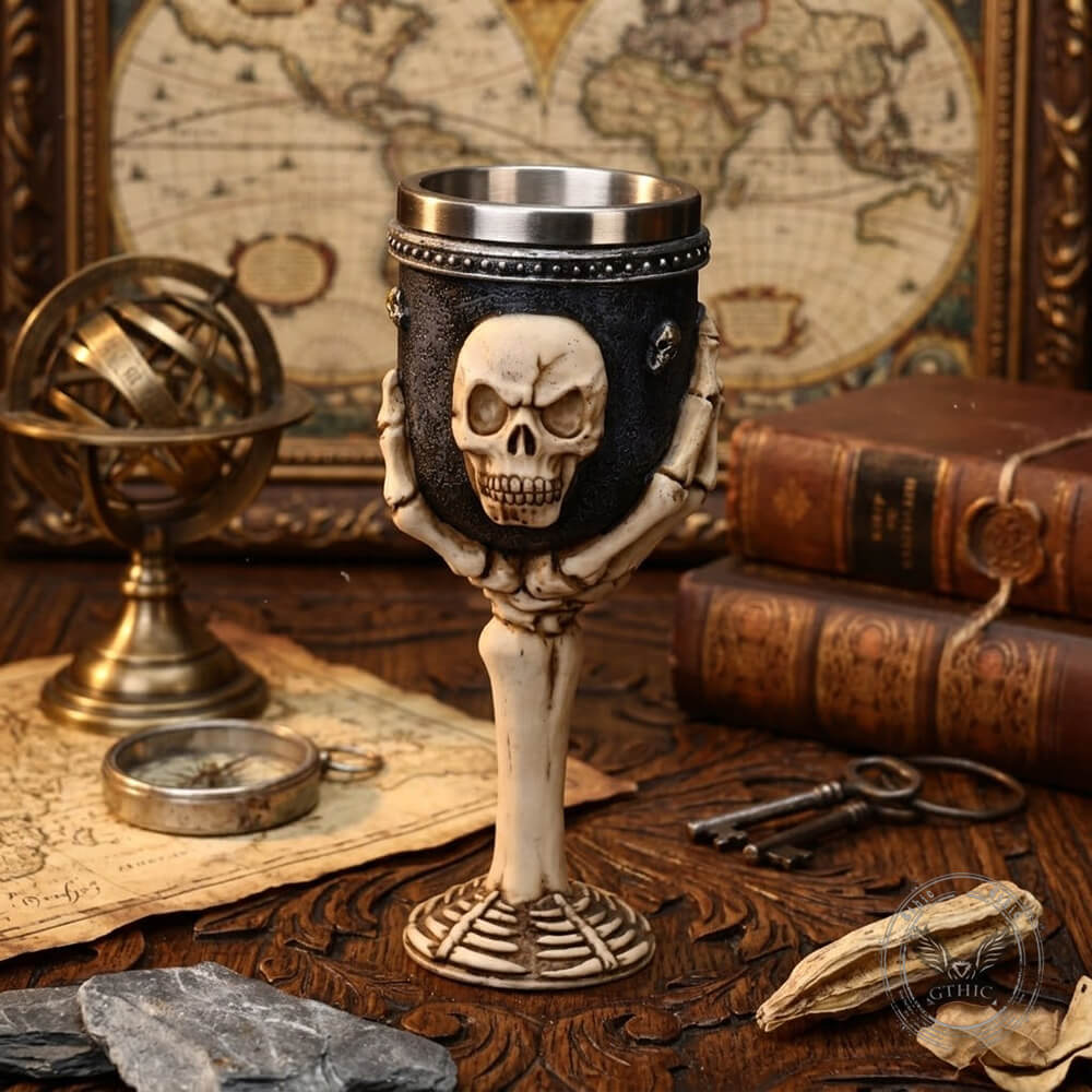 Gothic Skull Claw Large-Capacity Stainless Steel Goblet