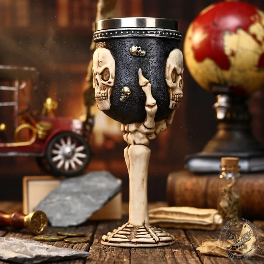 Gothic Skull Claw Large-Capacity Stainless Steel Goblet