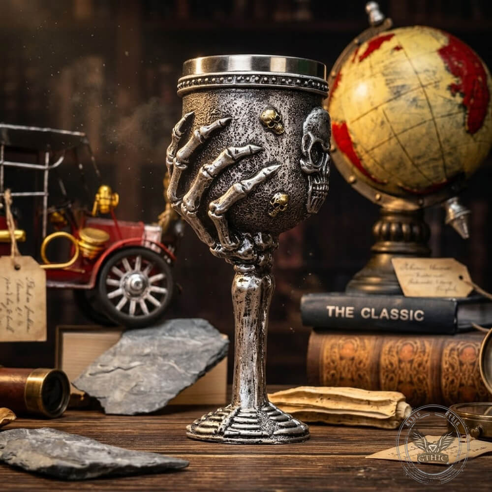 Gothic Skull Claw Large-Capacity Stainless Steel Goblet