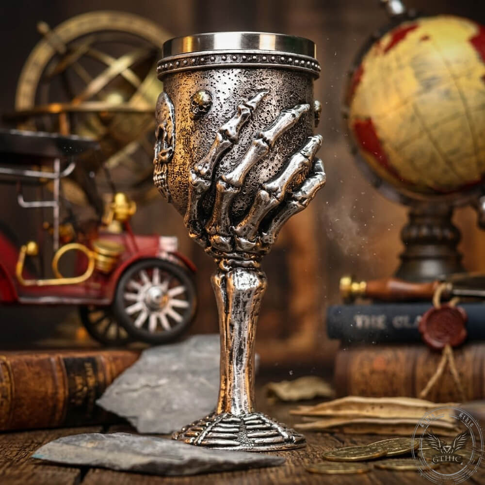 Gothic Skull Claw Large-Capacity Stainless Steel Goblet