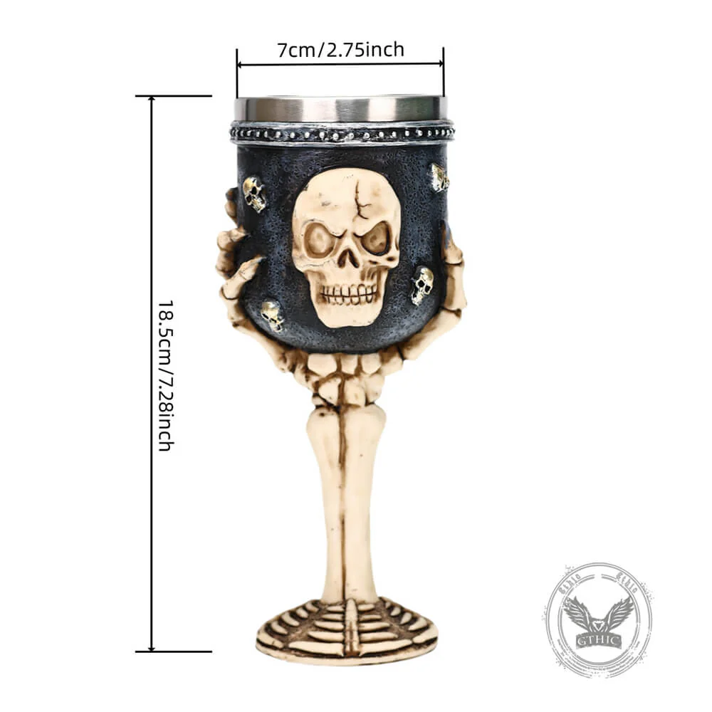 Gothic Skull Claw Large-Capacity Stainless Steel Goblet