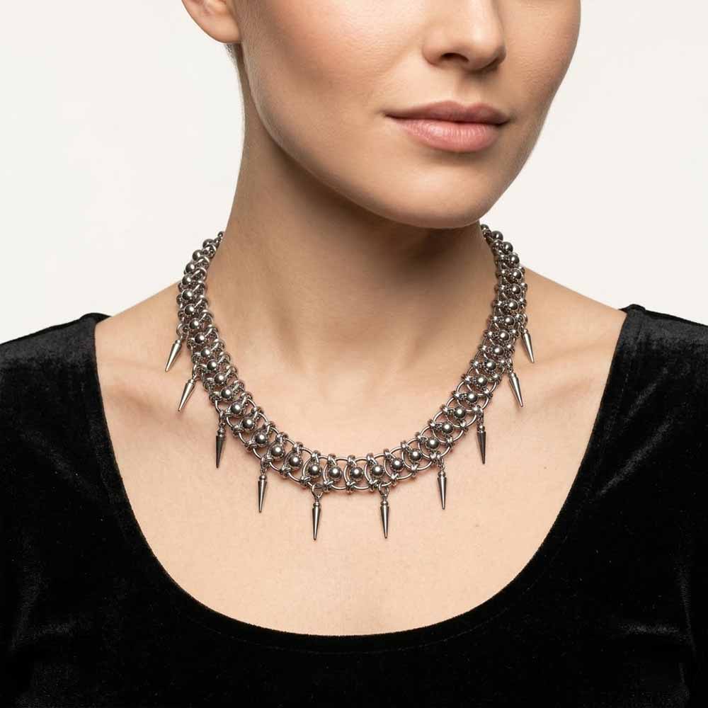 19751-punk-spike-tassels-stainless-steel-clavicle-necklace-2.jpg Punk Spike Tassels Stainless Steel Clavicle Necklace